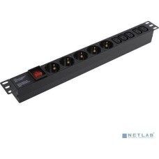 Exegate EX280866RUS Блок розеток ExeGate ServerPro PDU-19H008 Al-5C135S-C14-SW, 19