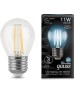 GAUSS Лампа LED E27, шар, 11Вт, одна шт. [105802211]