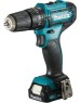 MAKITA Ударная дрель-шуруповерт HP333DWAE, 2Ач, с двумя аккумуляторами