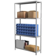 ПРАКТИК Стеллаж MS металл, 1850x1000x300мм серый [s24199153402]