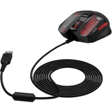 A4TECH Мышь проводная Bloody W60 Max Mini, игровая, оптическая, USB, 12000dpi, черный и рисунок