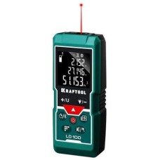 Лазерный дальномер KRAFTOOL Лазерный дальномер LD-100, 2 класс лазера, 650нм, луч красный [34765]