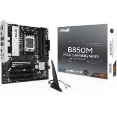 Материнская плата ASUS Материнская плата B850M MAX GAMING WIFI AM5 mATX 4xDDR5 4xPCIEx16 3xM.2 USB-C DP HDMI GLAN Wi-Fi 6