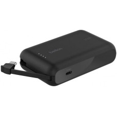BELKIN Внешний аккумулятор BoostСharge Power Bank 10000mAh USB-C 20W со встроенным кабелем USB-C. Цвет: черный