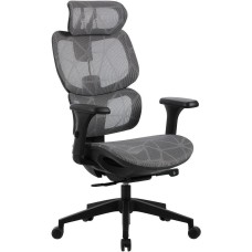 Кресло CACTUS Кресло CS-MC555-GY черный/серый сетка с подголов. крестов. пластик пластик черный