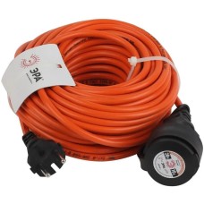 ЭРА Удлинитель силовой UPx-1-2x1-20m-IP44 (Б0046806) 2x1.0кв.мм 1розет. 20м ПВС 10A без катушки оранжевый