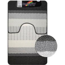 САНАКС - Коврик в ванную СТАР-ЛООП, двойной, СЕРЫЙ, 550 х 900, 550 х 450 мм, 100% полиэстер 00821