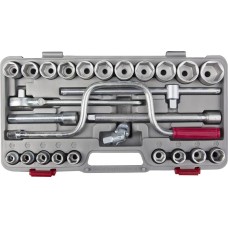 НИЗ Шоферский инструмент №4, 26 предм., 1/2″, набор торцовых головок в пластиковом кейсе (2761-40)