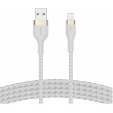 BELKIN Кабель BoostCharge PRO Flex USB-A-Lightning Braided Silicone Cable. Длина: 1м. Цвет: белый