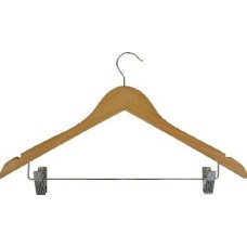 Вешалка РЫЖИЙ КОТ W2-C вешалка деревянная с клипсами 10шт/уп (311306)