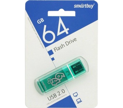 USB флеш SMARTBUY (SB64GBGS-G) 64GB GLOSSY SERIES изумрудный