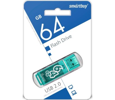 USB флеш SMARTBUY (SB64GBGS-G) 64GB GLOSSY SERIES изумрудный