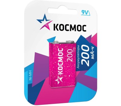 Аккумулятор КОСМОС KOCNI-MH6F22(200MAH)