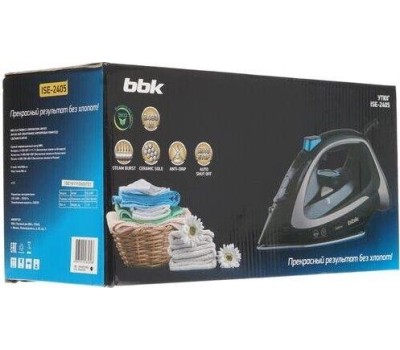 Утюг BBK ISE-2405 черный/серебро
