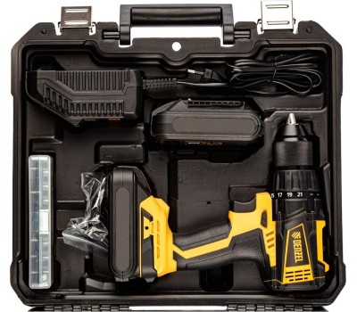 Аккумуляторный инструмент DENZEL BLDL-IB-IB-18-02, Li-Ion, Дрель-шуруповерт аккумуляторная с бесщеточным двигателем 18 В, 1.5