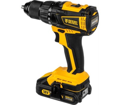 Аккумуляторный инструмент DENZEL BLDL-IB-IB-18-02, Li-Ion, Дрель-шуруповерт аккумуляторная с бесщеточным двигателем 18 В, 1.5