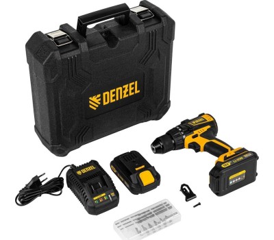 Аккумуляторный инструмент DENZEL BLDL-IB-IB-18-02, Li-Ion, Дрель-шуруповерт аккумуляторная с бесщеточным двигателем 18 В, 1.5