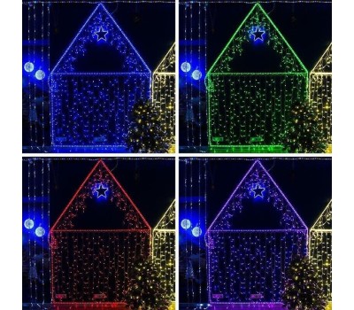 Гирлянда NEON-NIGHT (245-119) ДЮРАЛАЙТ LED , С ДИНАМИКОЙ (2W) - RGB O13ММ, 36LED/М, 14М