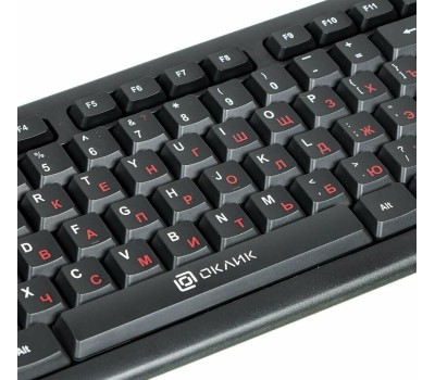 Клавиатура проводная ОКЛИК 90MV2 черный USB