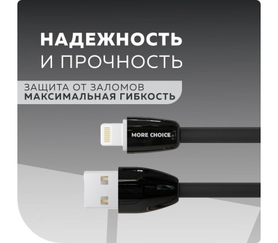 АЗУ MORE CHOICE (4627151191393) AC22i 2USB 2.4A для 8-pin Black