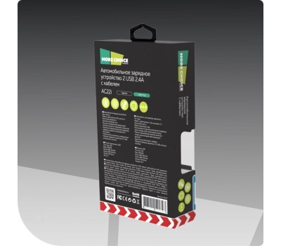 АЗУ MORE CHOICE (4627151191393) AC22i 2USB 2.4A для 8-pin Black
