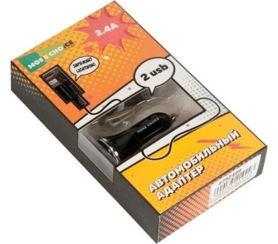 АЗУ MORE CHOICE (4627151191393) AC22i 2USB 2.4A для 8-pin Black