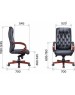 Кресло компьютерное EVERPROF Monaco Wood Кожа Черный
