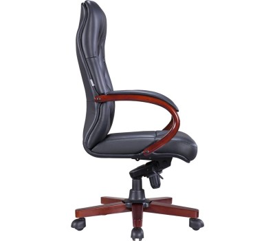 Кресло компьютерное EVERPROF Monaco Wood Кожа Черный