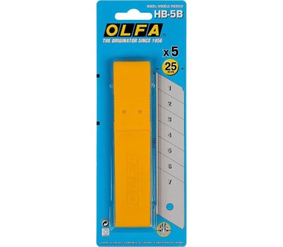 Нож OLFA OL-HB-5B Сегментированные лезвия 25х126х0.7 мм 5 шт.