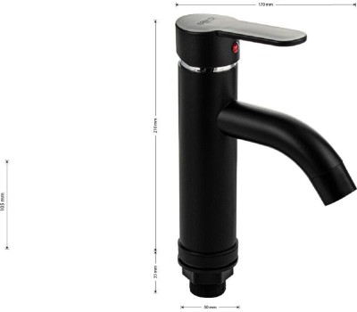 Смеситель для раковины BRIMIX 5952 Смеситель для раковины, шаровый, из высокопрочного АБС пластика, цвет ЧЕРНЫЙ.