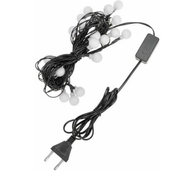 Гирлянда NEON-NIGHT (304-023) Гирлянда светодиодная Шарики 5м, 20LED, IP20, зеленый провод, свечение мульти (RG/RB), мигание, 230В