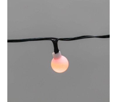 Гирлянда NEON-NIGHT (304-023) Гирлянда светодиодная Шарики 5м, 20LED, IP20, зеленый провод, свечение мульти (RG/RB), мигание, 230В