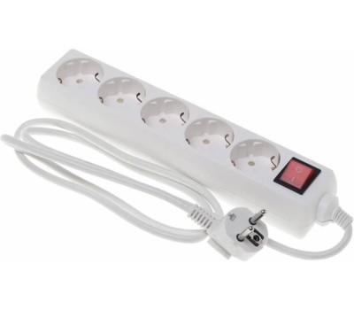 Сетевой удлинитель BURO BU-PS5.5/W, 5м, белый