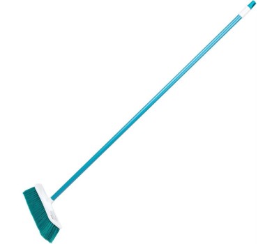 PALISAD HOME Щетка пластмассовая для подметания пола, 27 см, c черенком, 120 см, бирюзовая щетина, Home Palisad 935445
