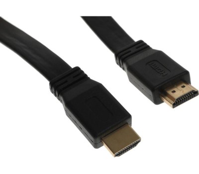 кабель BURO Кабель аудио-видео BU-HDMI-FLAT-v1.4-1.5m, HDMI (m) - HDMI (m), ver 1.4, омедненный, 1.5м, FLAT, черный