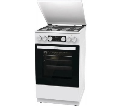 Плита газоэлектрическая GORENJE Плита Комбинированная GK5C42WF-B белый (металлическая крышка) реш.чугун