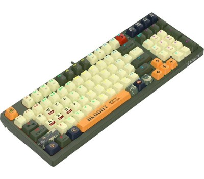 Клавиатура A4TECH Клавиатура Bloody S98 Aviator, проводная, USB, механическая, зеленый