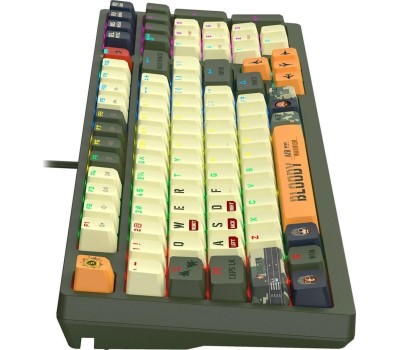 Клавиатура A4TECH Клавиатура Bloody S98 Aviator, проводная, USB, механическая, зеленый