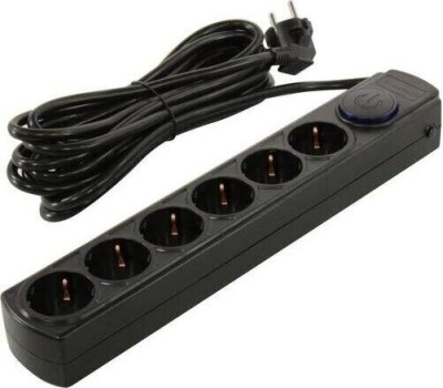 Сетевой фильтр IPPON Сетевой фильтр BK-6-EU-5-16-B, 5м, черный