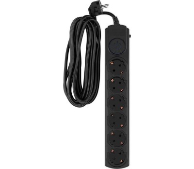 Сетевой фильтр IPPON Сетевой фильтр BK-6-EU-5-16-B, 5м, черный
