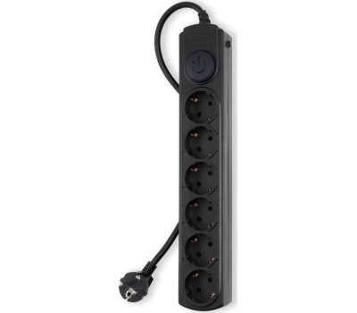 Сетевой фильтр IPPON Сетевой фильтр BK-6-EU-5-16-B, 5м, черный