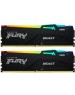 KINGSTON Память DDR5 2x32GB 5200MHz KF552C36BBEAK2-64 Fury Beast Expo RGB RTL Gaming PC5-41600 CL36 DIMM 288-pin 1.25В kit single rank с радиатором Ret