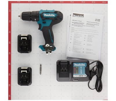MAKITA Ударная дрель-шуруповерт HP333DWAE, 2Ач, с двумя аккумуляторами