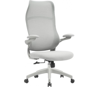 Кресло компьютерное CACTUS Кресло CS-GMC505-GY, сетка/ткань, до 100кг, откидные подлокотники, серый