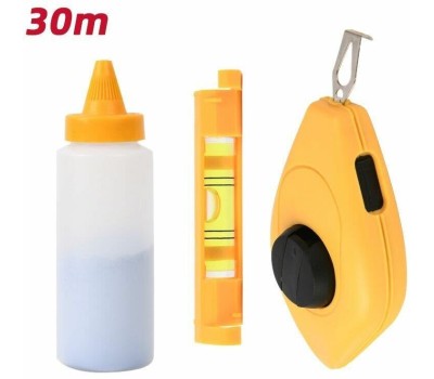 DELI Шнур разметочный с мелом и уровнем DL25 30 метров