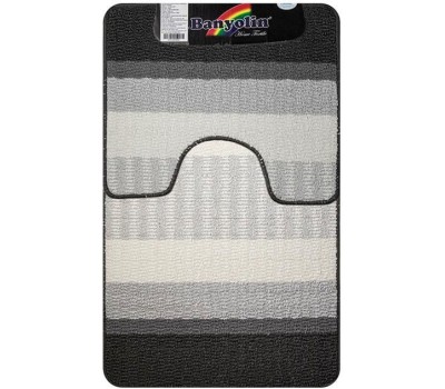 САНАКС - Коврик в ванную СТАР-ЛООП, двойной, СЕРЫЙ, 550 х 900, 550 х 450 мм, 100% полиэстер 00821