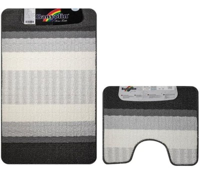 САНАКС - Коврик в ванную СТАР-ЛООП, двойной, СЕРЫЙ, 550 х 900, 550 х 450 мм, 100% полиэстер 00821