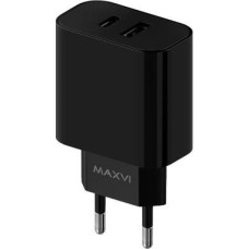 АККУМУЛЯТОРЫ И ЗАРЯДНЫЕ УСТРОЙСТВА MAXVI CHL-602PD 6A, QC 3.0, 1xUSB, 1xType-C, цвет: черный