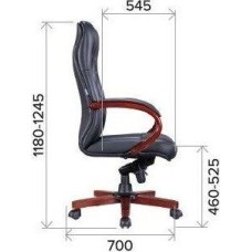 Кресло компьютерное EVERPROF Monaco Wood Экокожа Черный