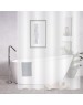 Штора САНАКС 06-10 Штора для ванной комнаты, БЕЛАЯ матовая, рельефная, с кольцами, 180 х180 см, PEVA